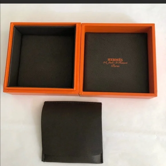 Authentic Hermès Trinket Box with Pouch Storage & Organization